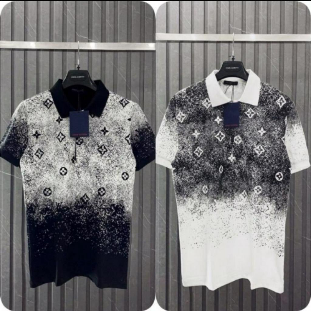 Áo cổ POLO nam nữ vảy sơn L..V chất cotton su