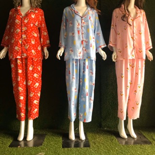 Đồ bộ lanh tay dài dành cho mẹ bầu và bỉm sữa bigsize (75-95kg)