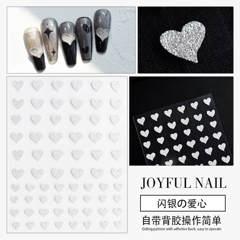 sticker 3d kim tuyến lấp lanh siêu sáng miếng dán móng tay nail