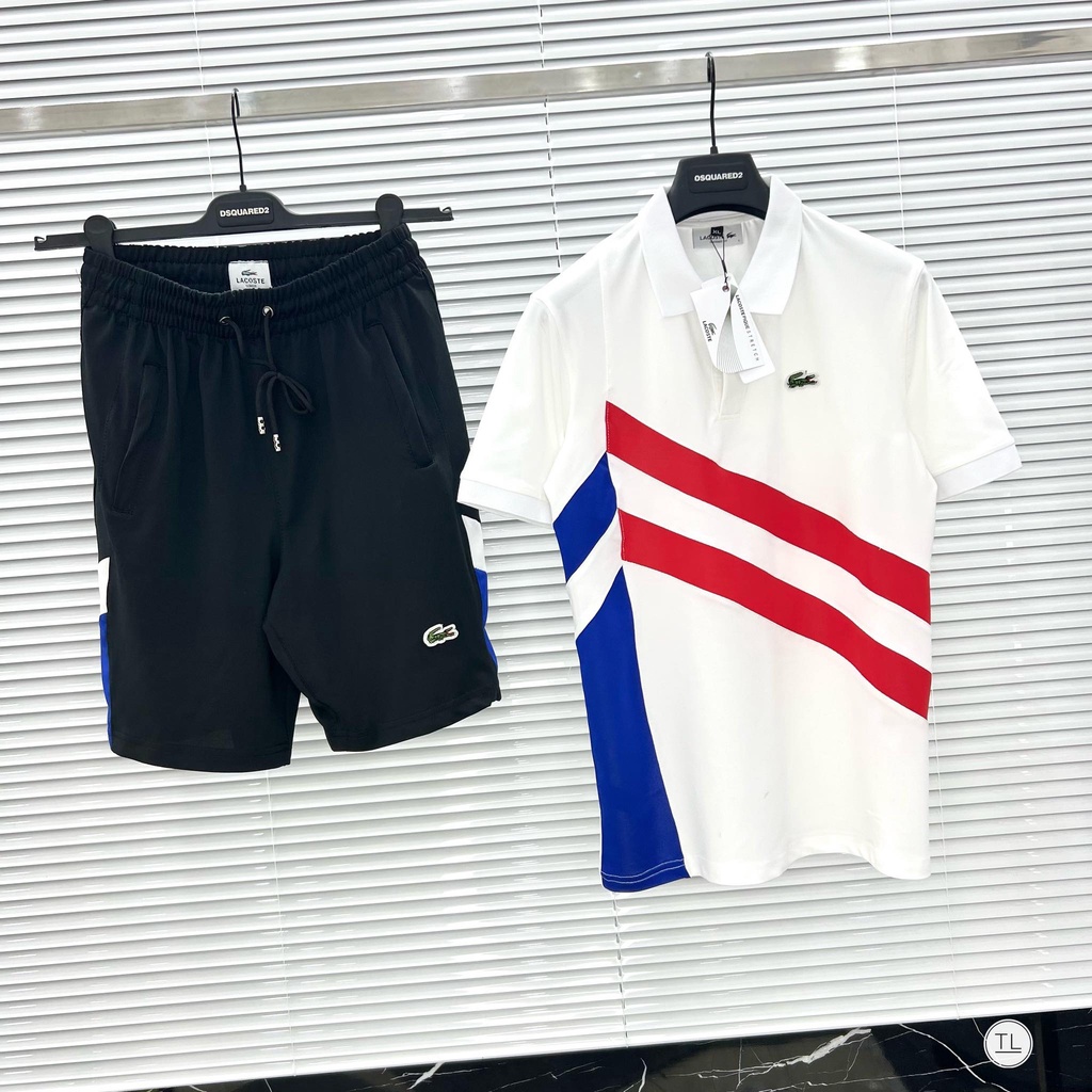 🔥Hot🔥Bộ thể thao Lacoste phối màu thân chéo hot trend New 2022