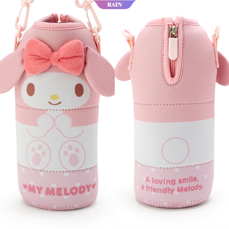 SANRIO Túi Đựng Bình Nước Di Động Họa Tiết Hoạt Hình Cinnamoroll My Melody Kuromi Hello Kitty Dễ Thương Nhỏ Gọn Cho Bé