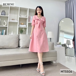 Đầm cổ bèo thắt nớ bemine mt5506