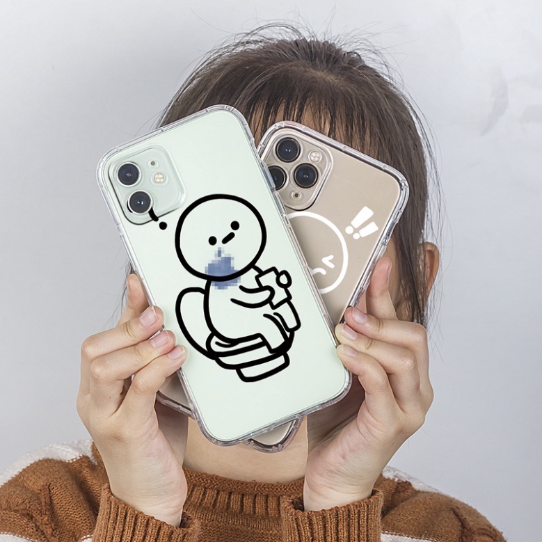 Ốp lưng iphone 6, 6s plus, 7 8 Plus, X, XS, XR, XSMAX, 11, 12, 13 PROMAX TRONG SUỐT WC HÀI HƯỚC PKVN