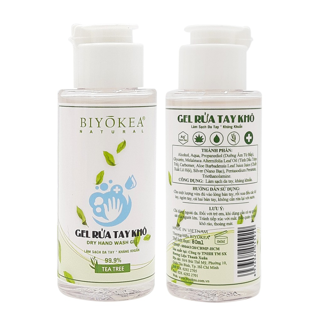 Gel Rửa Tay Khô BIYOKEA - 80ml