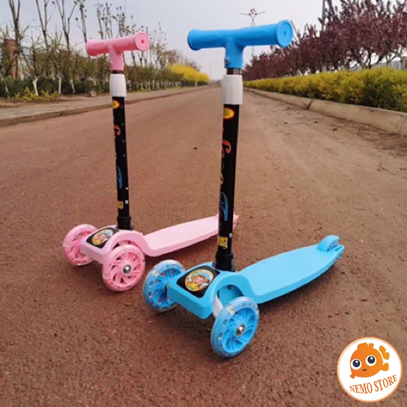 [RẺ VÔ ĐỊCH❤️] Xe scooter cho bé xe trượt scooter trẻ em 3 bánh gấp gọn có đèn phát sáng