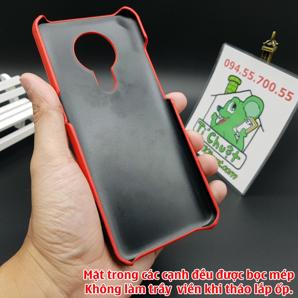 [Cao Cấp] Ốp Lưng Nokia 5.3 Da PU Phối 2 Màu Sọc Chỉ