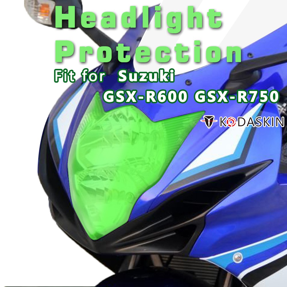 KODASKIN Phụ kiện xe máy Bảo vệ đèn pha Ống kính màn hình đèn pha cho Suzuki GSX R600 GSX R750