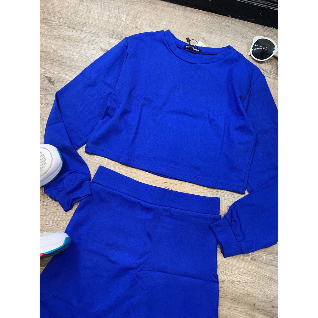 (kèm hình thật) Set chân váy quần + áo pull tay dài - S80