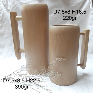Cốc (ly) bằng tre có quai lớn ,có ảnh thật