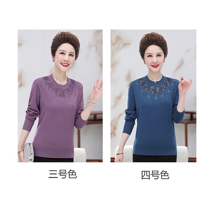 ( HÀNG SẴN) Áo Len Trung Niên Phối Ren Sang Trọng Cho Mẹ AL55 - Hàng Quảng Châu Cao Cấp | BigBuy360 - bigbuy360.vn