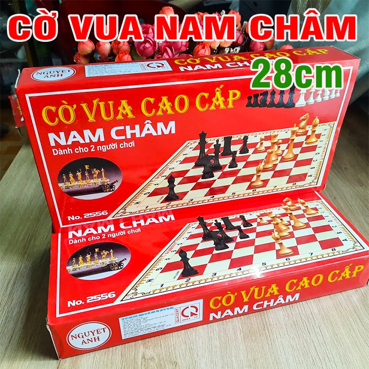 Bộ cờ vua nam 28cm có châm hút bàn cờ có thể gấp gọn