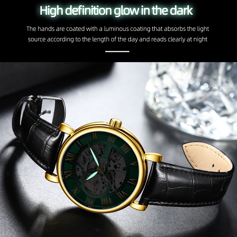 Đồng Hồ Cơ Chexi Chống Thấm Nước Dây Da Cho Nam