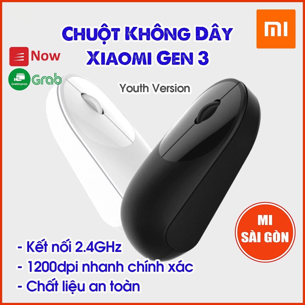 Chuột Không Dây Xiaomi Gen 3 - 2018 ( Trắng&Đen)