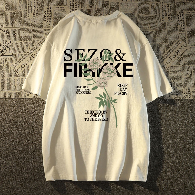 Áo Thun 100% Cotton Tay Ngắn Dáng Rộng Thời Trang Mùa Hè Cho Nam Giới