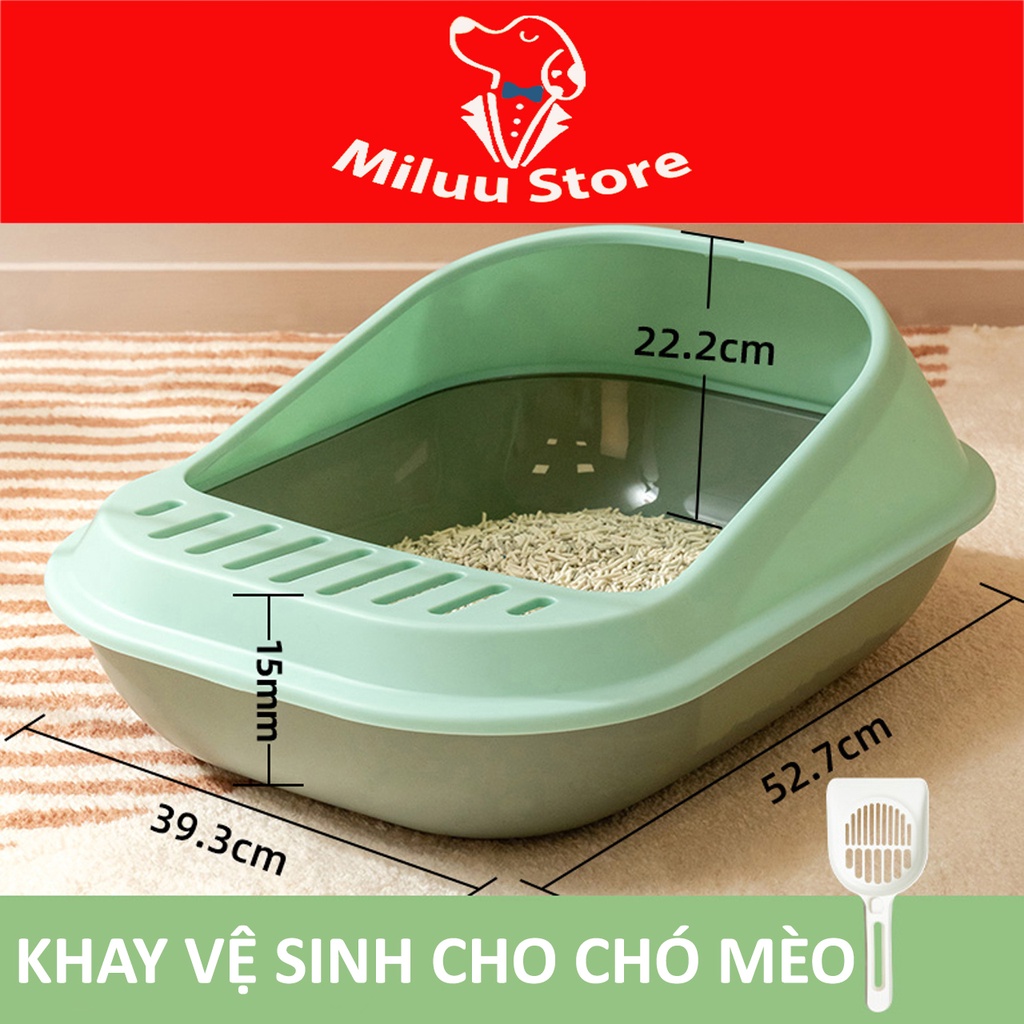 Khay vệ sinh chó mèo, khay tập vệ sinh cho thú cưng, Khay Vệ Sinh Cho Chó Có Rào Chắn, Dễ Dàng Vệ Sinh (PKW036)