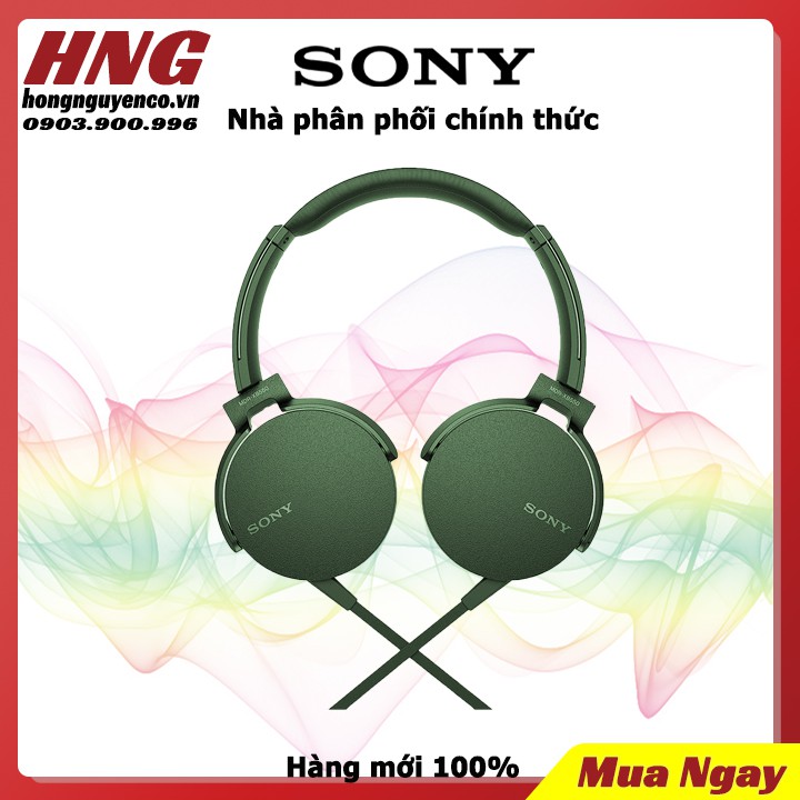 Tai nghe có dây Extra Bass Sony MDR-XB550AP - Hàng phân phối trực tiếp chính hãng - Bảo hành 1 năm toàn quốc