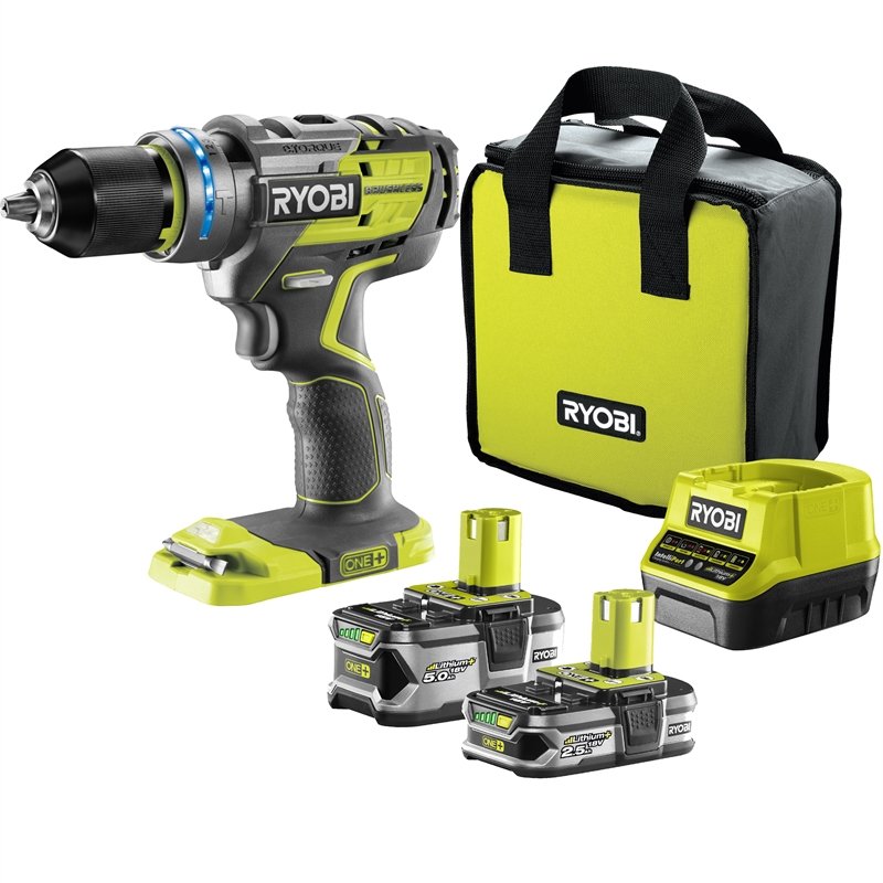 MÁY KHOAN BÚA RYOBI 18V R18PDBL-C55S + 2 pin & sạc