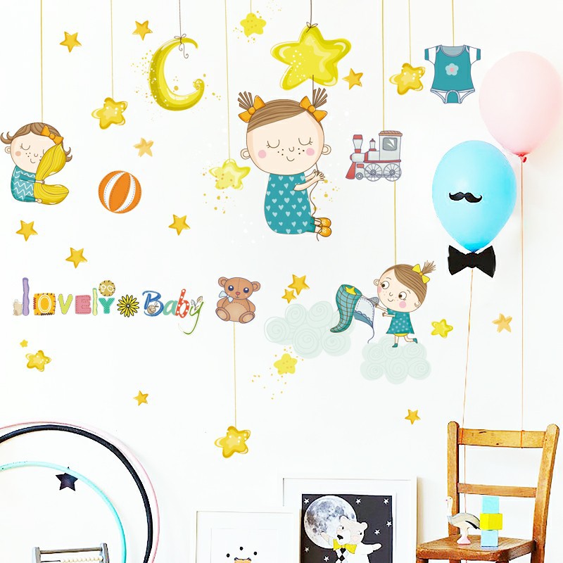 decal dán tường bé ngủ ngon