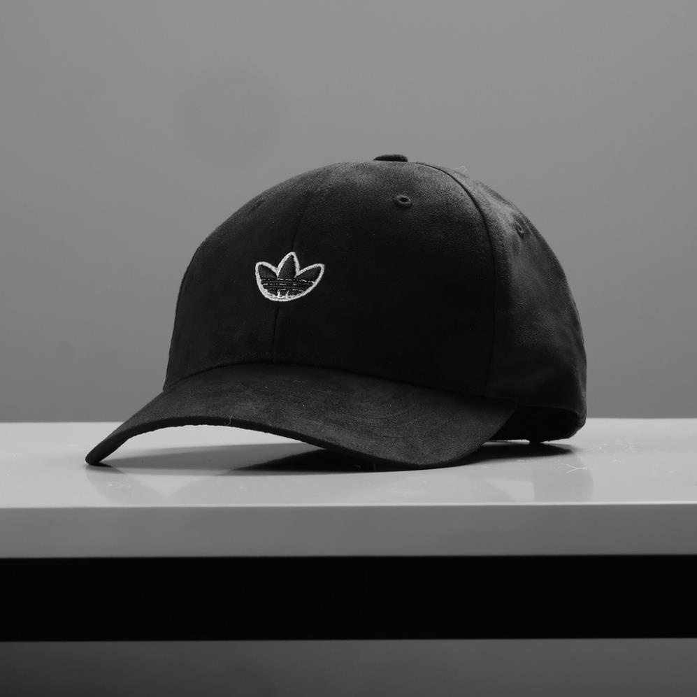 Mũ lưỡi trai Adidas chất vải nhung phối da lộn Hàn Quốc cao câp, nón kết thể thao màu vàng, đen,trắng, xám