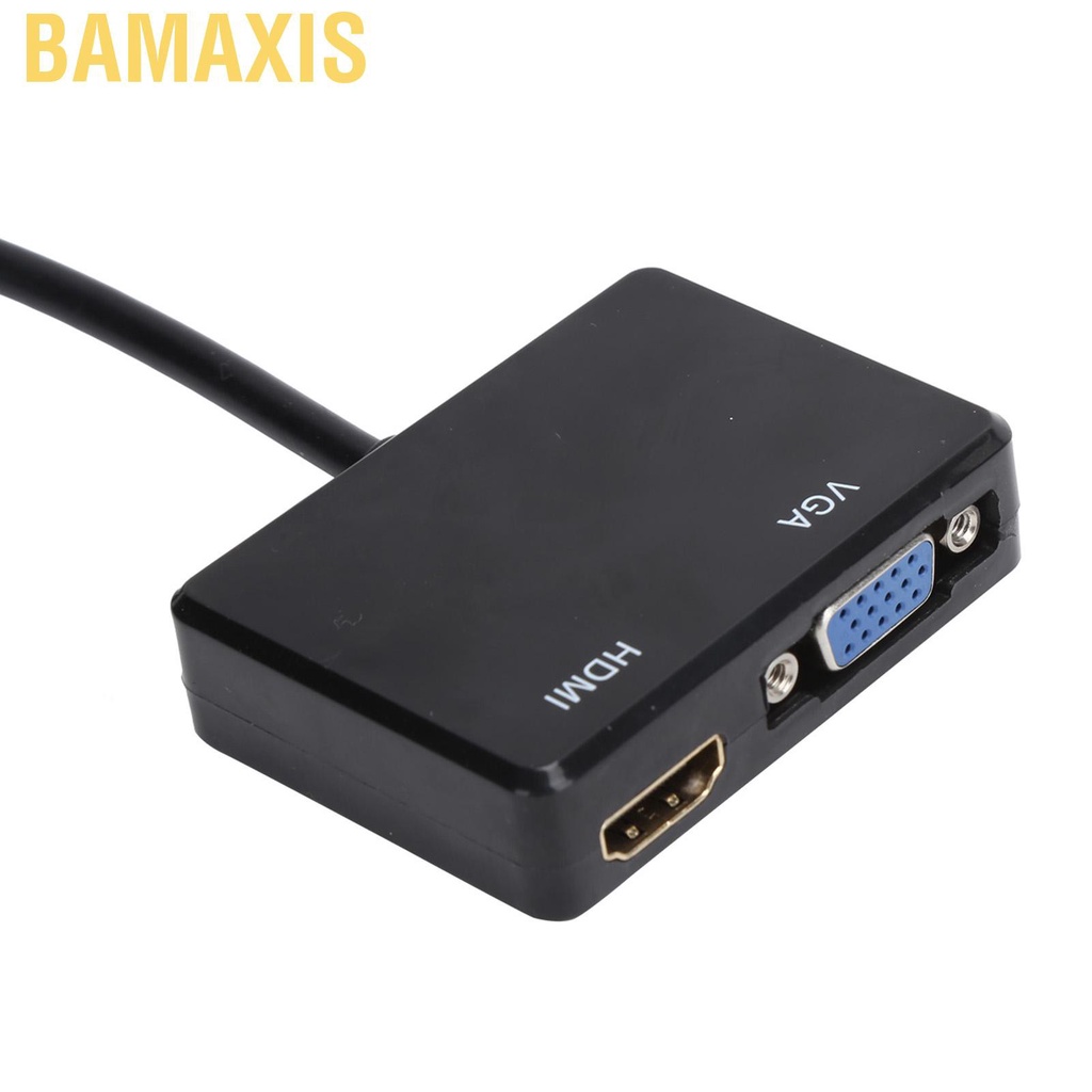 Bamaxis VGA to High Definition Multimedia Interface Splitter Converter Support Dual Display Adapter