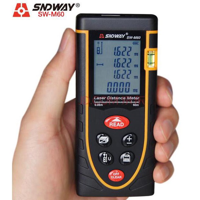 Thước đo khoảng cách laser SNDWAY SW-M60 phạm vi đo 60m