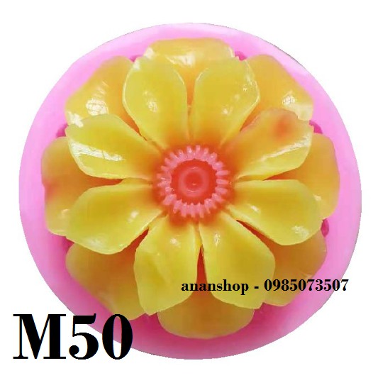 Khuôn silicon 4D hoa M50