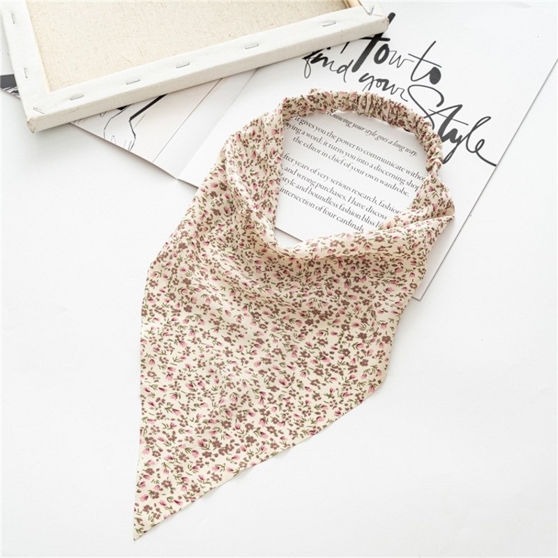 Băng đô vải voan co giãn họa tiết hoa phong cách boho thời trang cho nữ