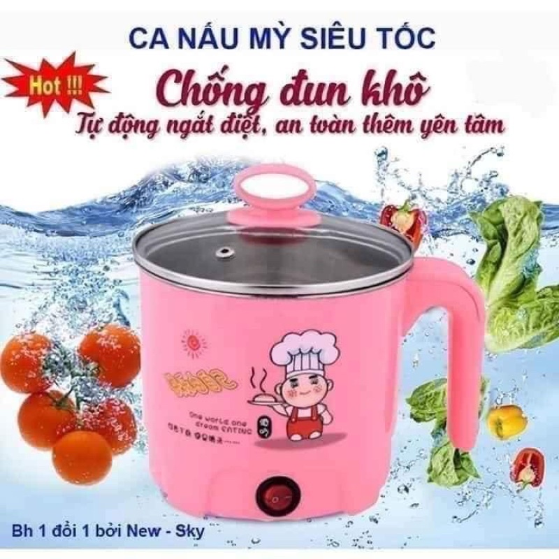 Nồi lẩu điện mini + tặng kèm giá hấp