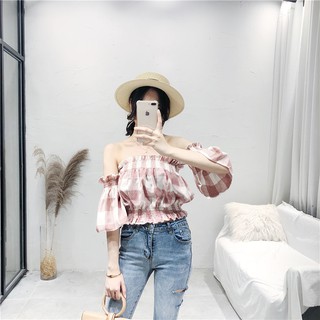 Áo kiểu Hàn Quốc hở vai - Bl001