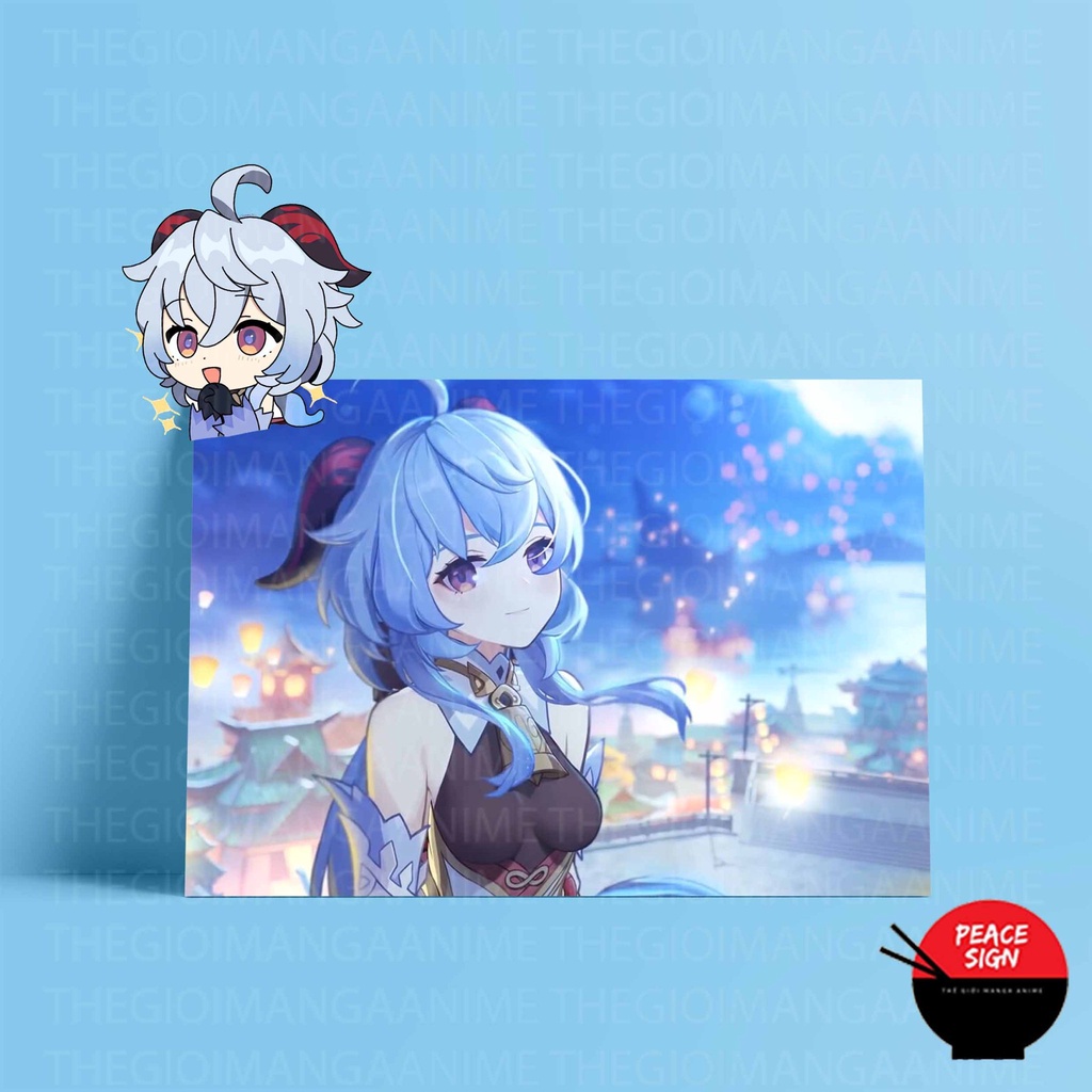 Tấm Poster cao cấp giấy 260gsm in hình nhân vật GANYU game GENSHIN IMPACT anime chibi postcard ảnh đẹp nhiều mẫu