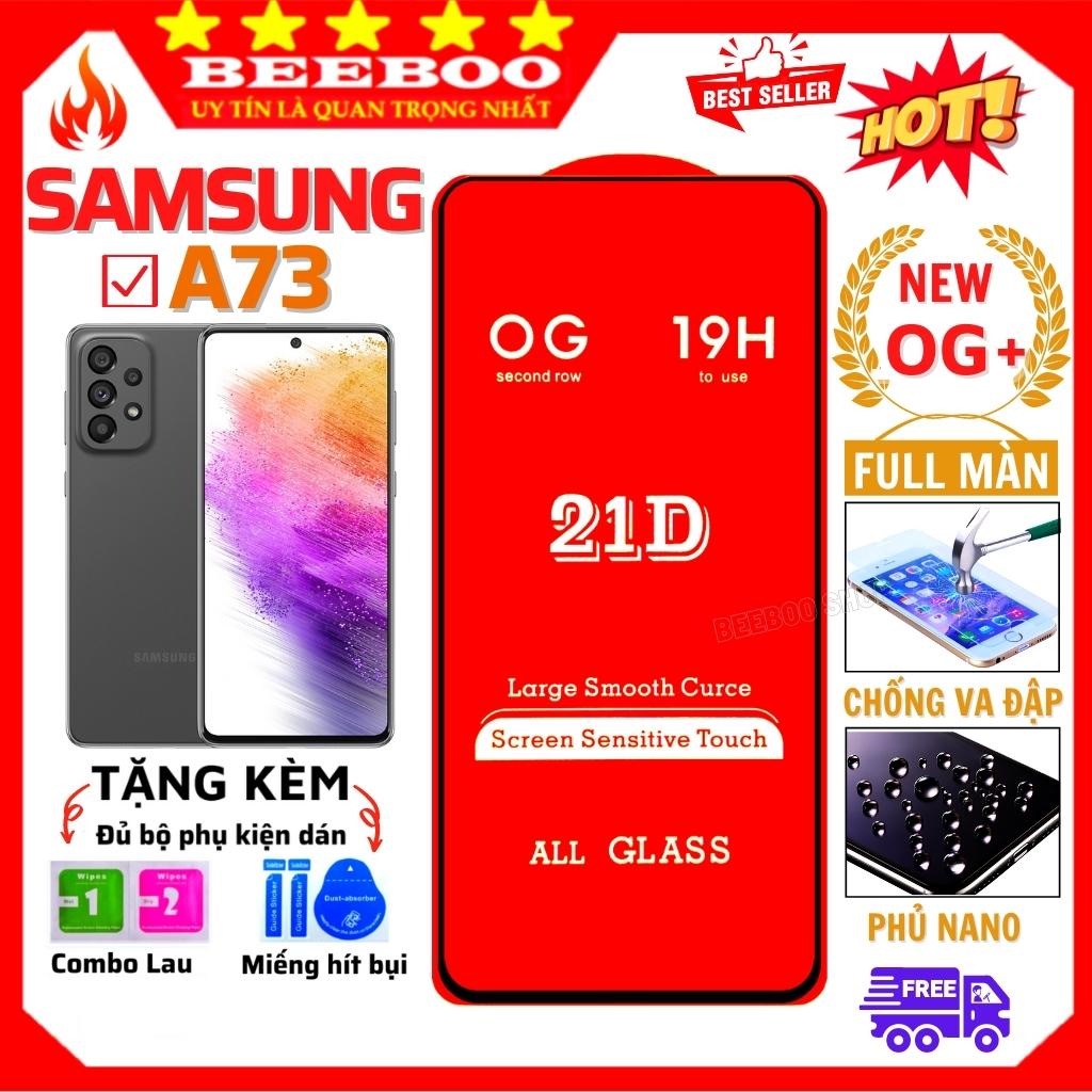 Kính cường lực Samsung A73 5G - Dán Full màn hình điện thoại Samsung Galaxy A73 5G - Độ trong suốt 21D cực cao