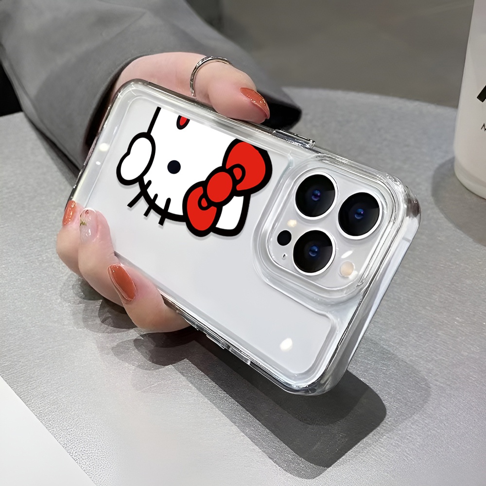 Ốp Điện Thoại Trong Suốt In Hình Hello kitty Cho iphone 14ProMax 14Plus 13 11 12 7Plus X XR XS Max 8 7