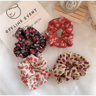 Scrunchies cột tóc vải hoa nhí chất đẹp siêu xinh
