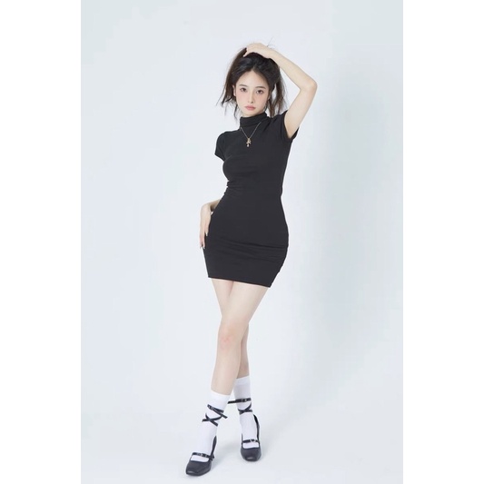 Đầm Body Dáng Suông, Cổ Cao 7 Phân - Tharo Clothing [DAM00010]