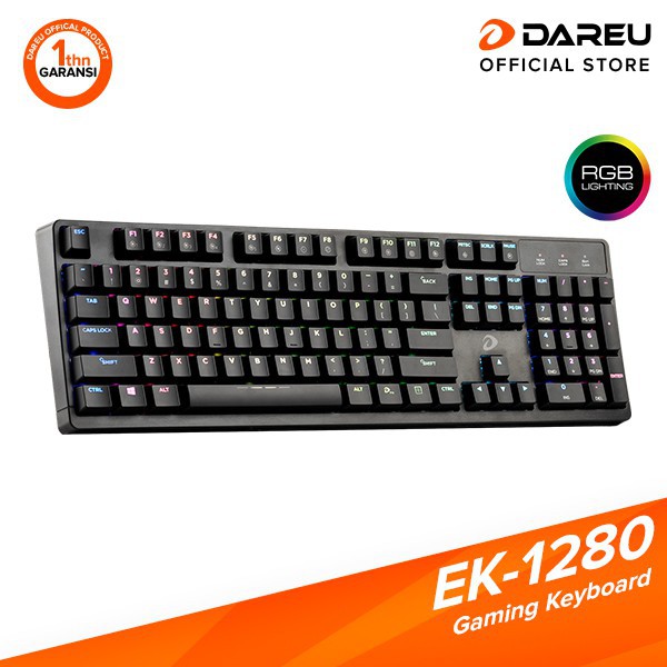 Phím cơ DareU EK1280 led RGB (Blue/ Brown/Red Switch) - Hàng chính hãng