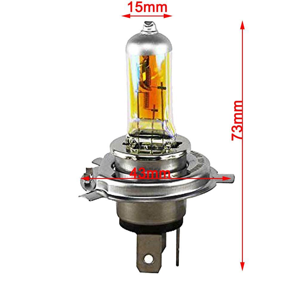 Đèn pha LED H4 DC 12V 55w 60w X1V5 màu vàng