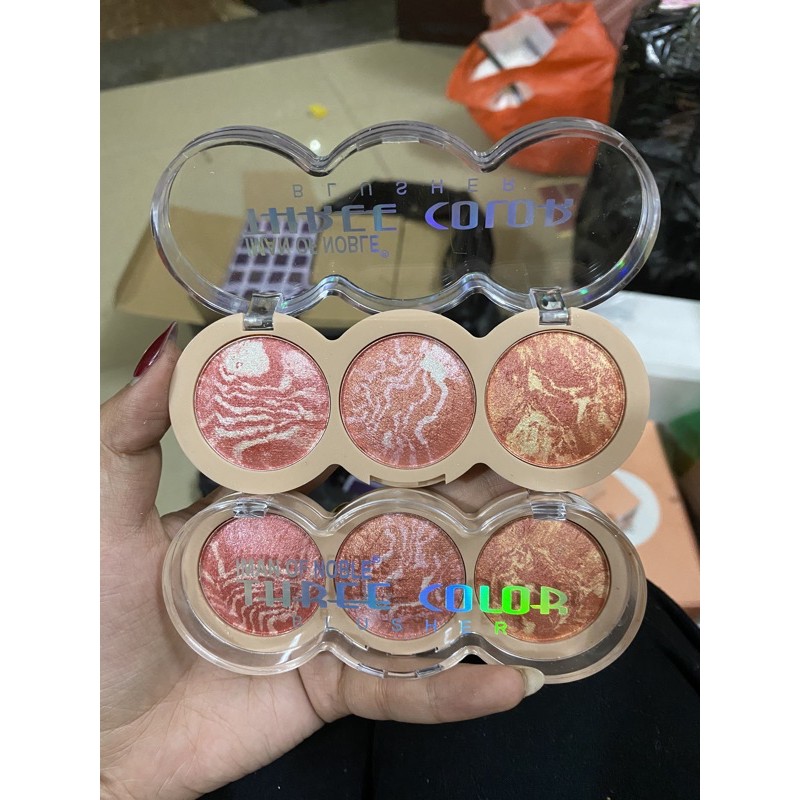 phấn má loang 3 ô 3 tone màu