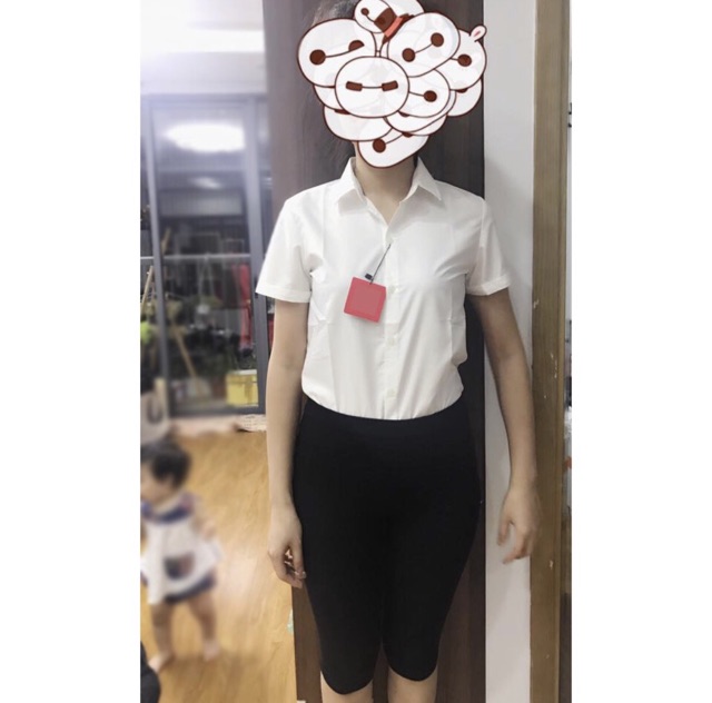 Áo sơ mi nữ màu  trắng  cộc tay nữ hàng VNXK đủ size 40-60kg | BigBuy360 - bigbuy360.vn