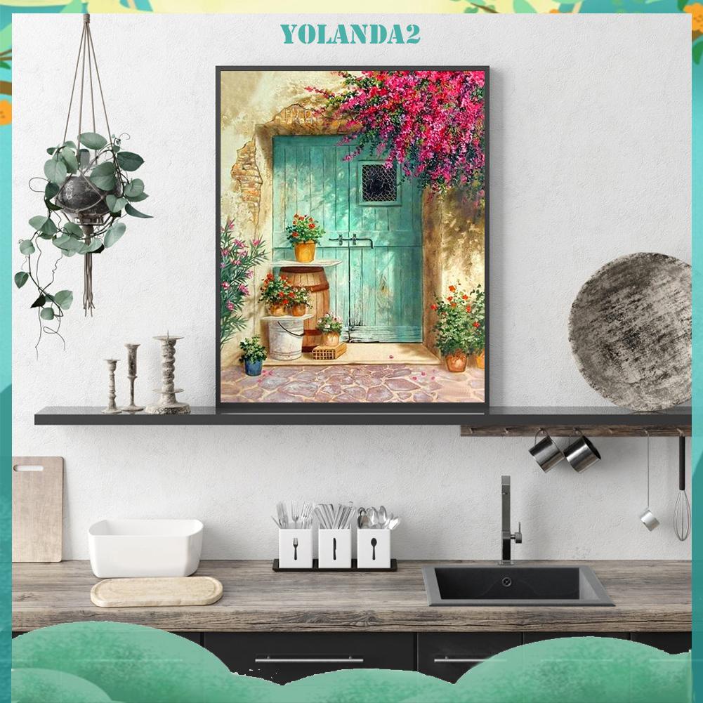 Tranh thêu đính đá trang trí nội thất hành lang hình Stitch mosaic 5D DIY