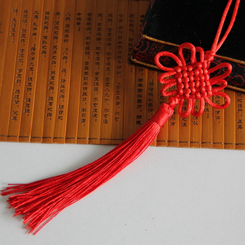 Bộ 50 dây tua rua mềm màu đỏ làm thủ công trang trí năm mới