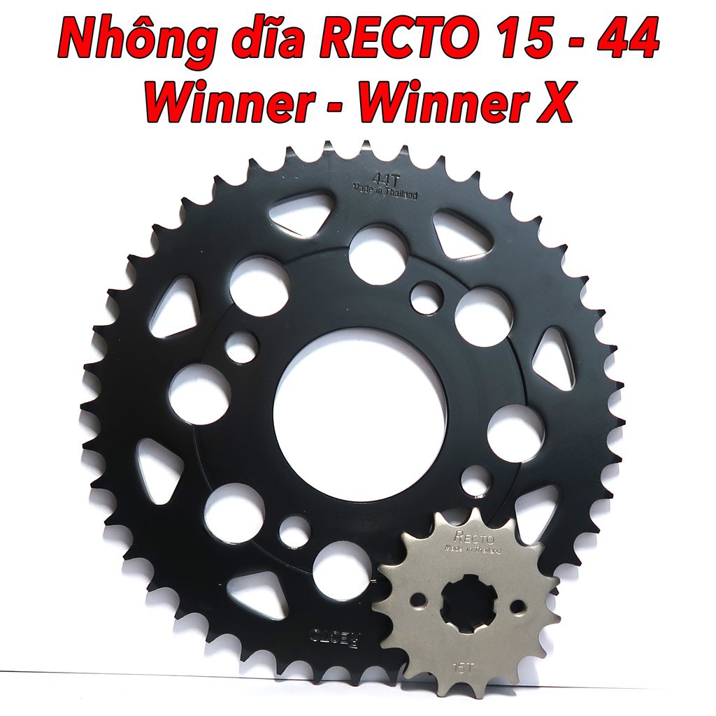 Nhông dĩa RECTO 15 - 44, 16 - 44, 15 - 45, 14 - 44 cho Winner/ Winner X