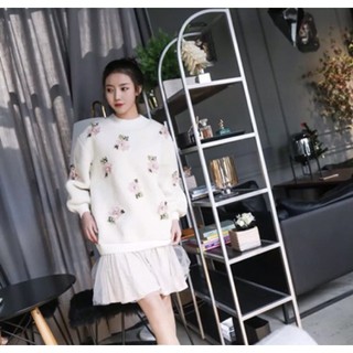 (Order-M) Ulzzang Váy len pha chân ren đuôi cá M049