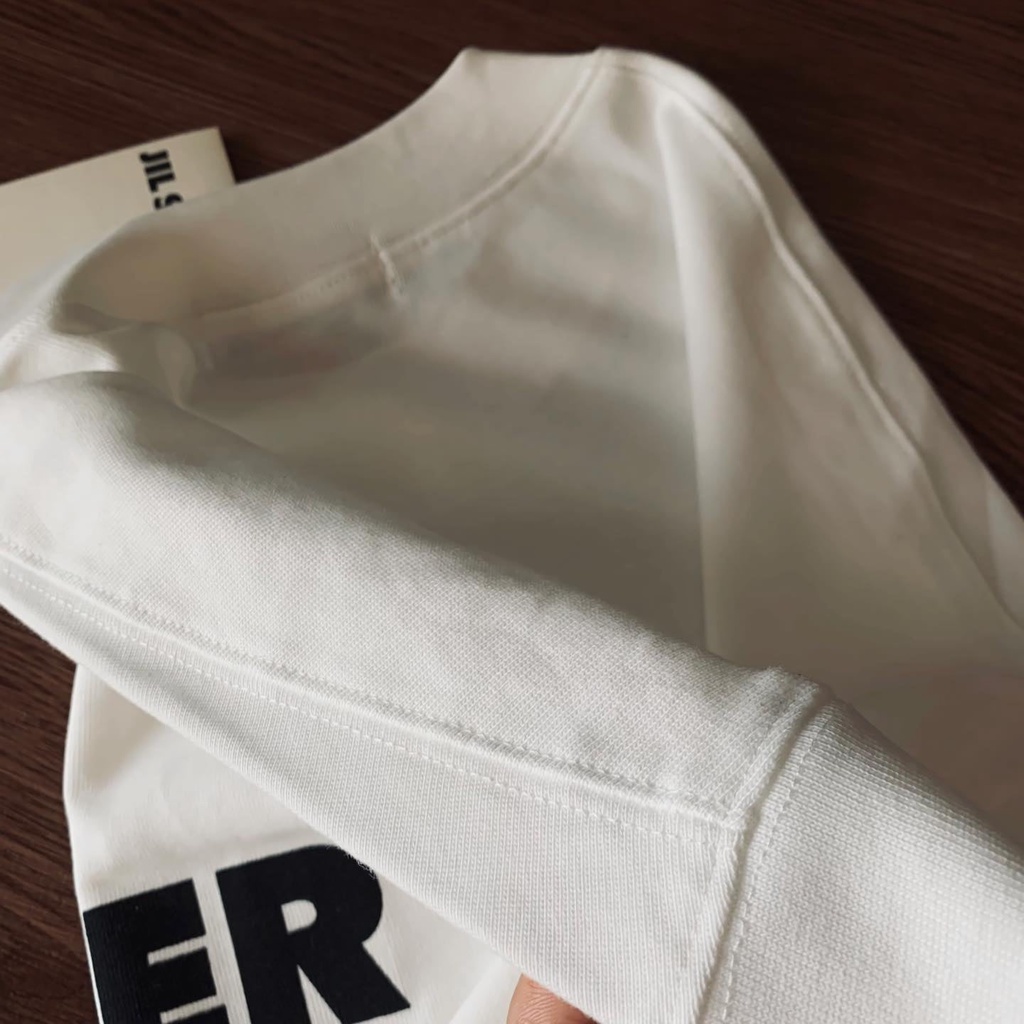 Áo thun unisex JIL SANDER Tee oversize tay lỡ form rộng dành cho nam nữ JIL
