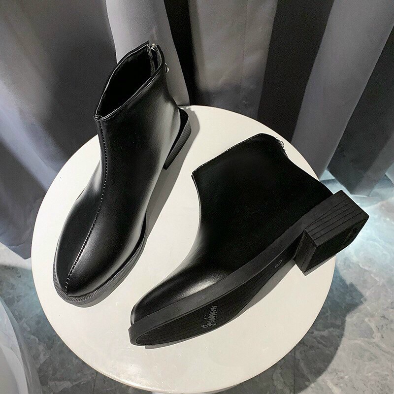 Bốt nữ cổ thấp đế bằng