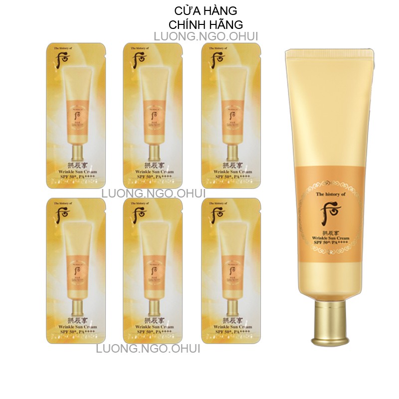 Gói kem chống nắng chống nhăn Whoo- Whoo Wrinkle Sun SPF 50+/PA++++