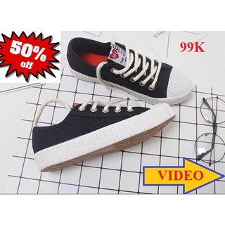 (SALE SẬP GIÁ 99k ) XẢ GIÀY Q81 ĐEN NỮ ĐẾ KẾP