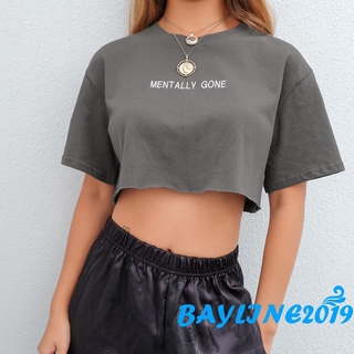 Áo thun nữ ngắn tay cổ tròn thời trang