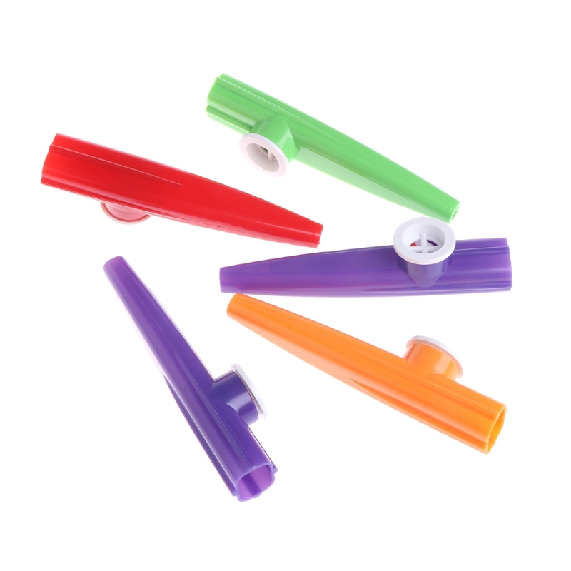 Set 5 ống thổi kèn Kazoo bằng nhựa nhiều màu sắc