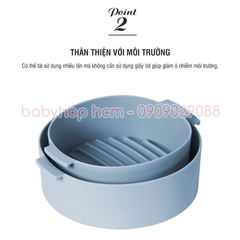 Khay silicone dành cho nồi chiên không dầu và lò vi sóng Lock&Lock CKB002 5L CKB003 3.5L - BABYHOPSG