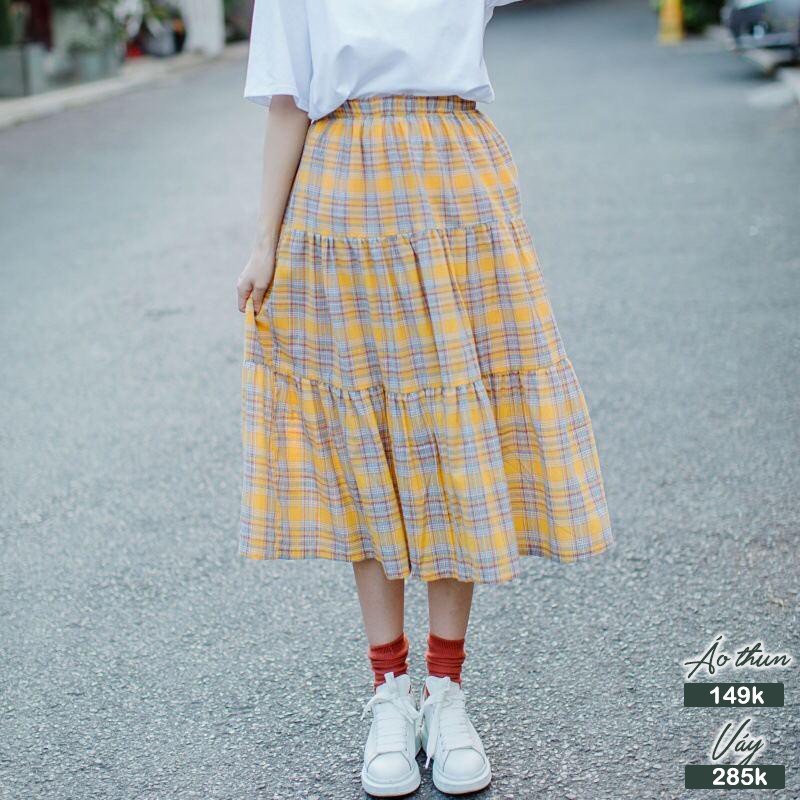 Chân váy caro tầng Salom 063 | BigBuy360 - bigbuy360.vn